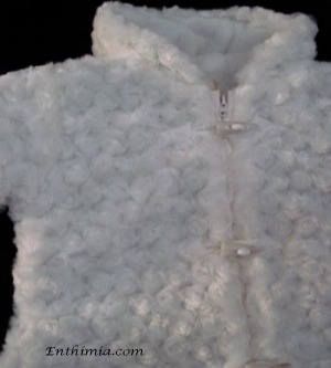 Coatg210A.  Girl's White Baptism Coat